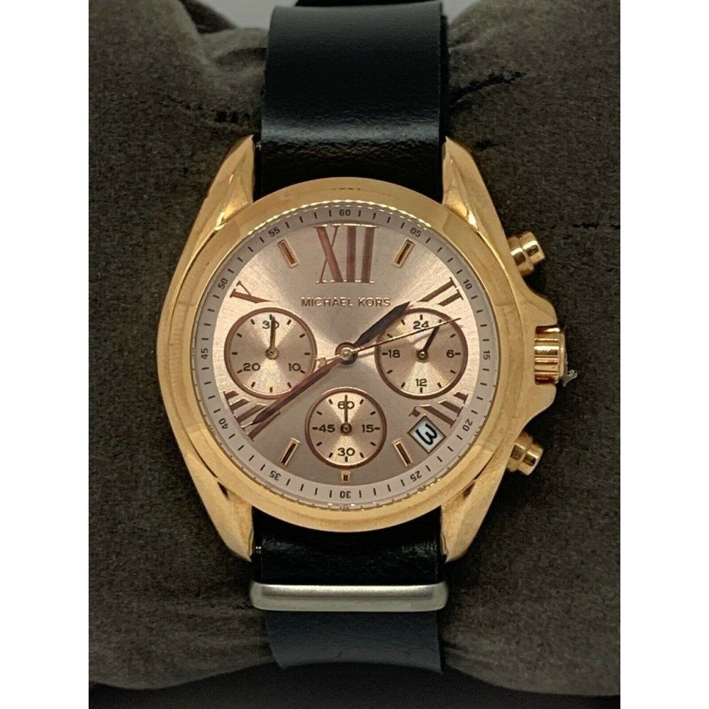 Michael Kors MK6066 Women's Leather Analog Rose Di